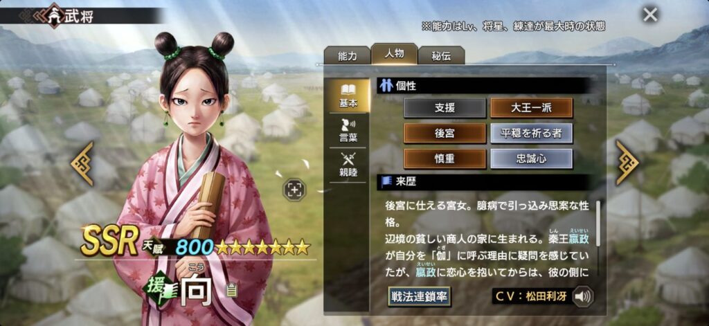 向：人物・個性