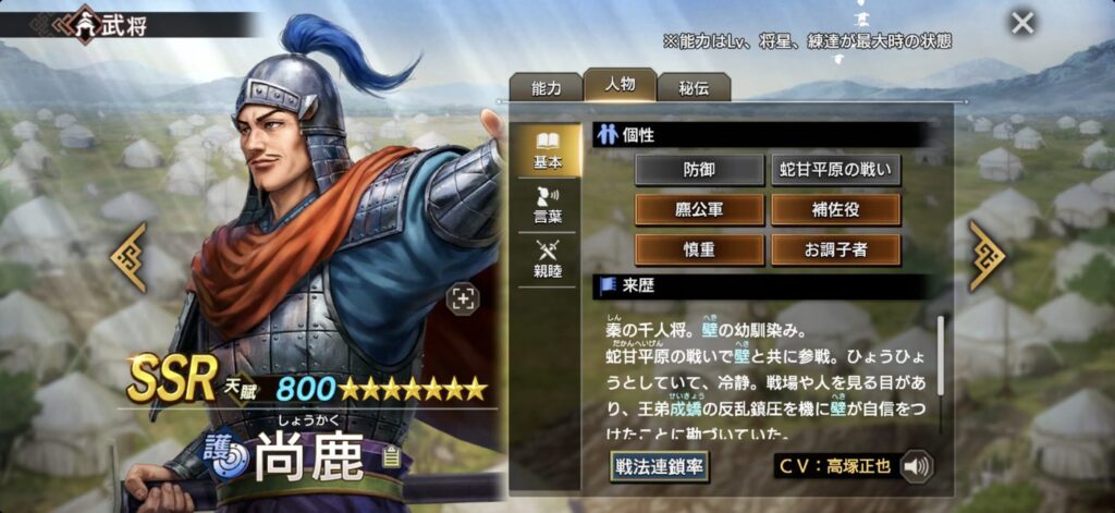 尚鹿：人物・個性
