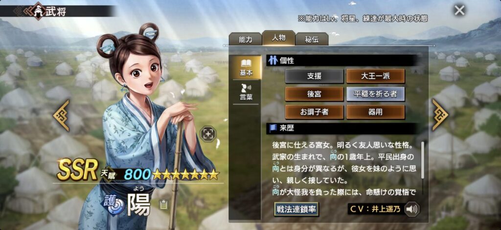 陽：人物・個性